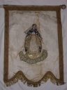 Bannière de procession : Immaculée Conception (Tressé fusionnée en Mesnil-Roc'h en 2019)