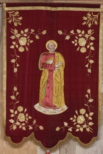 Bannière de procession : Saint Pierre ; Saint Joseph et l'Enfant Jésus
