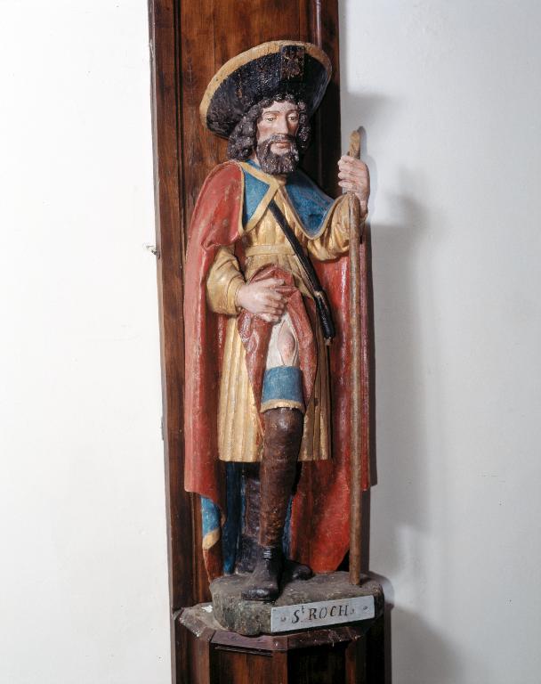 Statue (petite nature) : saint Roch
