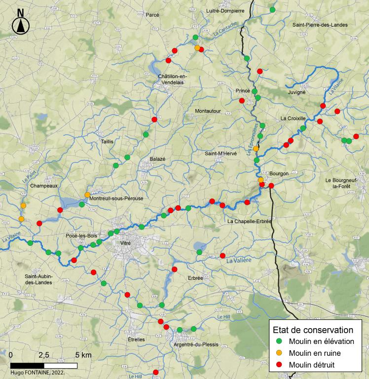Présentation de l'opération : Les moulins du bassin hydrographique de la Haute-Vilaine