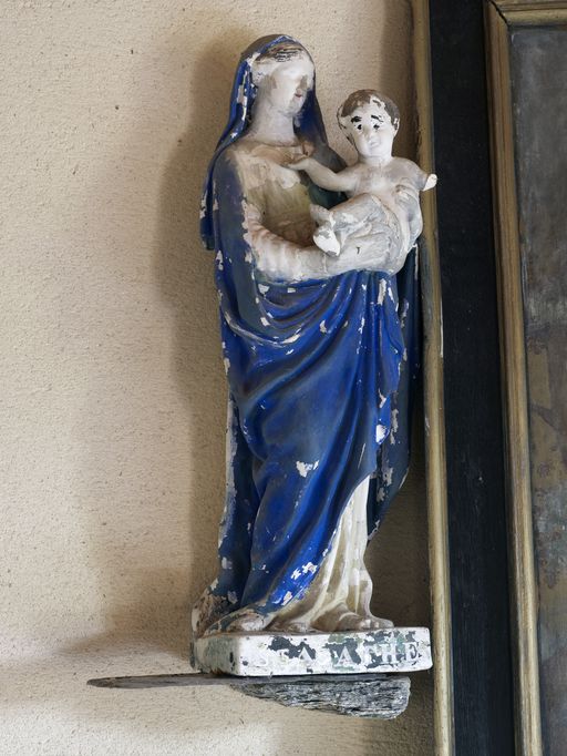 Statue : Vierge à l'Enfant, chapelle Saint-Barnabé (Sérent)