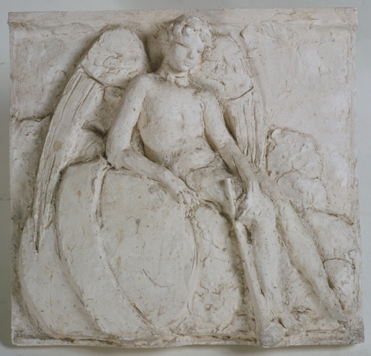 Haut-relief : Ange assis