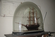 Maquette ex-voto : trois-mâts goélette