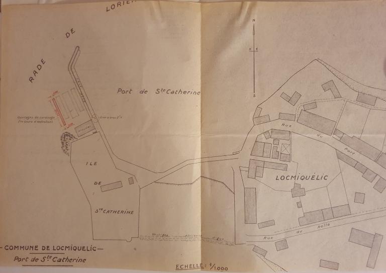 Bureaux de la SNSM, anciennement chantier naval, gril de carénage (Locmiquélic)