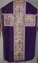 Ornement violet 4 : chasuble, étole, voile de calice