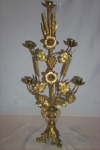 Paire de chandeliers d'église