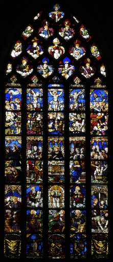 Verrière à personnages de la baie 0 : Scènes de la vie du Christ