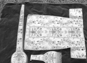 Chasuble, étole, manipule, bourse de corporal, voile de calice, chapelle Notre-Dame-de-Carmes (Neulliac)