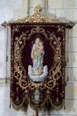 Bannière de procession : Vierge à l'Enfant, Saint Pierre