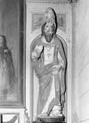 Statue (grandeur nature, d'applique) : saint Corneille