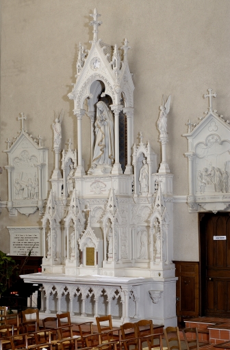 Ensemble de l'autel de la Vierge : autel, tabernacle, retable