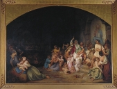 Tableau : Le martyre d'Etienne 1er, pape ; cadre