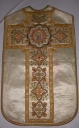 Ornement blanc 3 : chasuble, bourse de corporal, étole, voile de calice