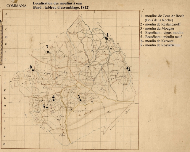 Moulins sur la commune de Commana