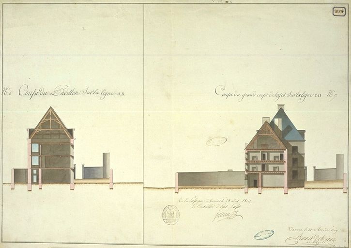 Couvent des Dominicains dit couvent de Saint-Vincent Ferrier, puis caserne de Gendarmerie nationale, place Général de Gaulle (Vannes)