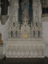 Ensemble de l'autel de la Vierge : autel, tabernacle, retable, degré d'autel
