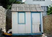Cabine de bain particulière, promenade de la Digue, le Val-André (Pléneuf-Val-André)
