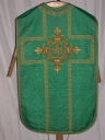 Ornement réversible vert-violet : chasuble