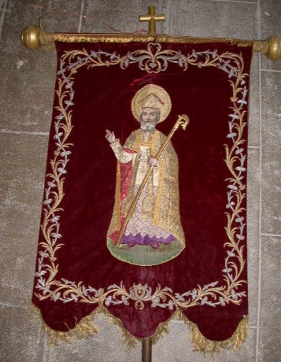 Bannière de procession : Saint Germain ; Ostensoir