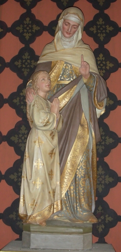 Groupe sculpté : Education de la Vierge