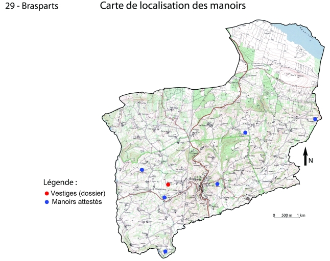 Les manoirs sur la commune de Brasparts