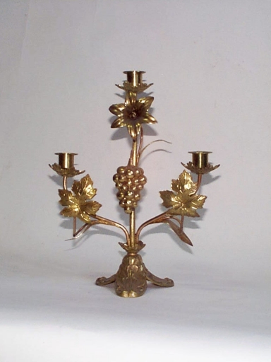 Paire 2 de chandeliers d'autel