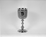 Ensemble Demarquet (calice, patène, plateau à burettes, burettes), église paroissiale Notre-Dame (Pocé-les-Bois)