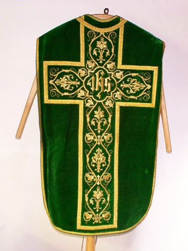 Ornement vert : chasuble