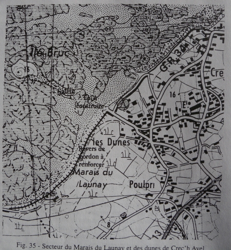 Digue des Dunes ; front de mer de Crec'h Avel au Launay (Penvénan)