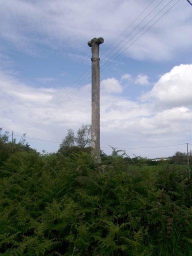 Croix de chemin dite la Croix Blanche ou Croaz Gwenn (Plouguiel)