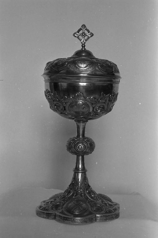 Ciboire 2, église paroissiale Saint-André (Le Roc-Saint-André fusionnée en Val d'Oust en 2016)