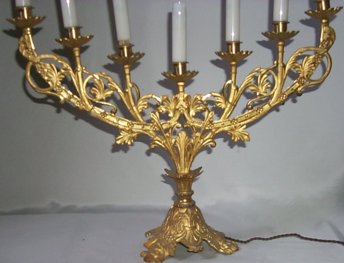 Paire 4 de chandeliers d'église