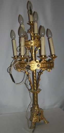 Paire 1 de chandeliers d'église