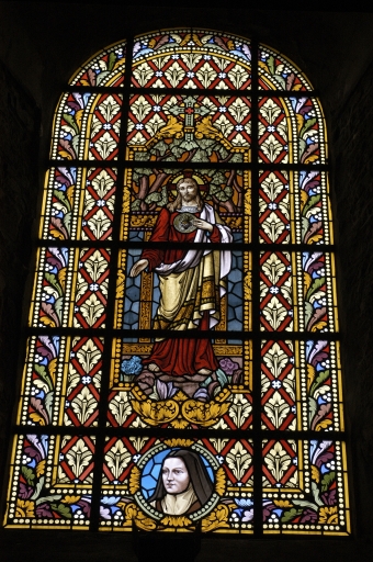 Verrière Baie 00 : Sainte Thérèse de Lisieux et Sacré coeur
