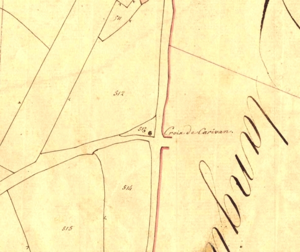Croix de chemin dite croix de Carivan (Morieux fusionnée en Lamballe-Armor en 2019)
