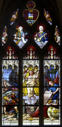 Ensemble des verrières à personnages des baies 0 à 28