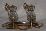 Ensemble de 2 burettes et leur plateau