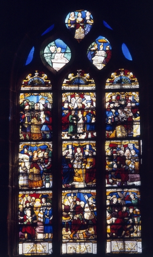 Verrière (verrière historiée) : Suzanne au bain (baie 4)