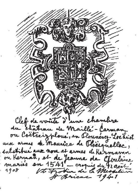 Clef de voûte, Maillé (Plounévez-Lochrist)