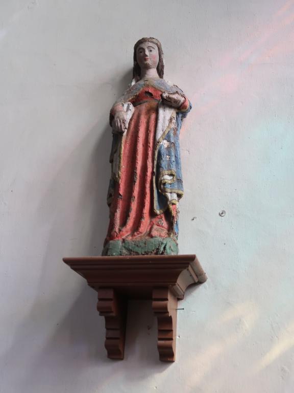 Statue : sainte Catherine d'Alexandrie, église paroissiale Notre-Dame (Collorec)