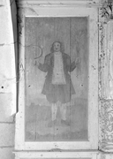 Autel, retable, tabernacle, gradins d'autel (2), lambris de hauteur (2), (autel secondaire, autel tombeau, retable architecturé) : du Rosaire, église paroissiale Saint-Pierre, Saint-Paul (Neulliac)