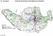 Les chapelles et eglises de la commune de Huelgoat