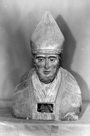 Buste-reliquaire : saint évêque, église paroissiale Notre-Dame du Roncier (Rostrenen)