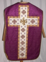 Ornement violet 2 : chasuble, étole, voile de calice