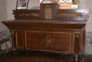 Ensemble de l'autel de la Vierge : autel, tabernacle, gradin d'autel, degré d'autel