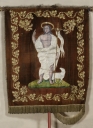 Bannière de procession : Vierge à l'Enfant, Saint Jean-Baptiste