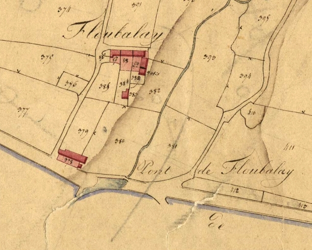 Maisons, alignement de deux logis et d'une dépendance, rue du Général de Gaulle, le Clos-du-Pont (Ploubalay fusionnée en Beaussais-sur-Mer en 2017)