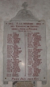 Tableau commémoratif des morts de la guerre 1914 1918