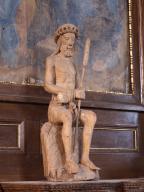 Statue : Christ aux outrages, église Paroissiale Saint Pierre (Plouguernével)