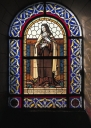 Verrière à personnages de la baie 111 : sainte Thérèse de l'Enfant Jésus